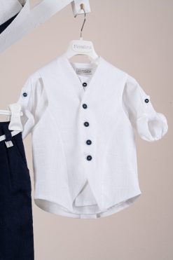 Alternative view of Βαπτιστικό κοστούμι Piccolino Hector σε χρώμα Navy AG26S101