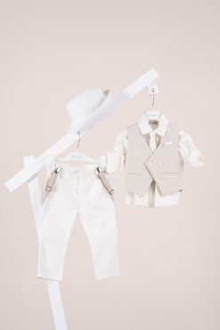 Βαπτιστικό κοστούμι Piccolino Andre-26 σε χρώμα Ivory AG26S104
