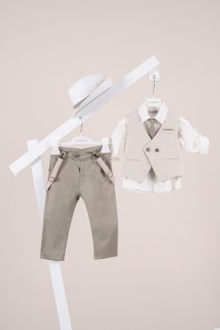 Βαπτιστικό κοστούμι Piccolino Andre-26 σε χρώμα Sage AG26S104