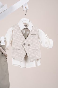 Alternative view of Βαπτιστικό κοστούμι Piccolino Andre-26 σε χρώμα Sage AG26S104