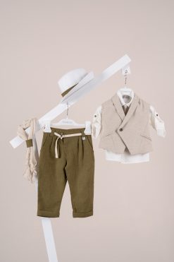 Βαπτιστικό κοστούμι Piccolino Enzo σε χρώμα Golden Olive AG26S91