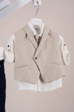 Alternative view of Βαπτιστικό κοστούμι Piccolino Enzo σε χρώμα Navy AG26S91