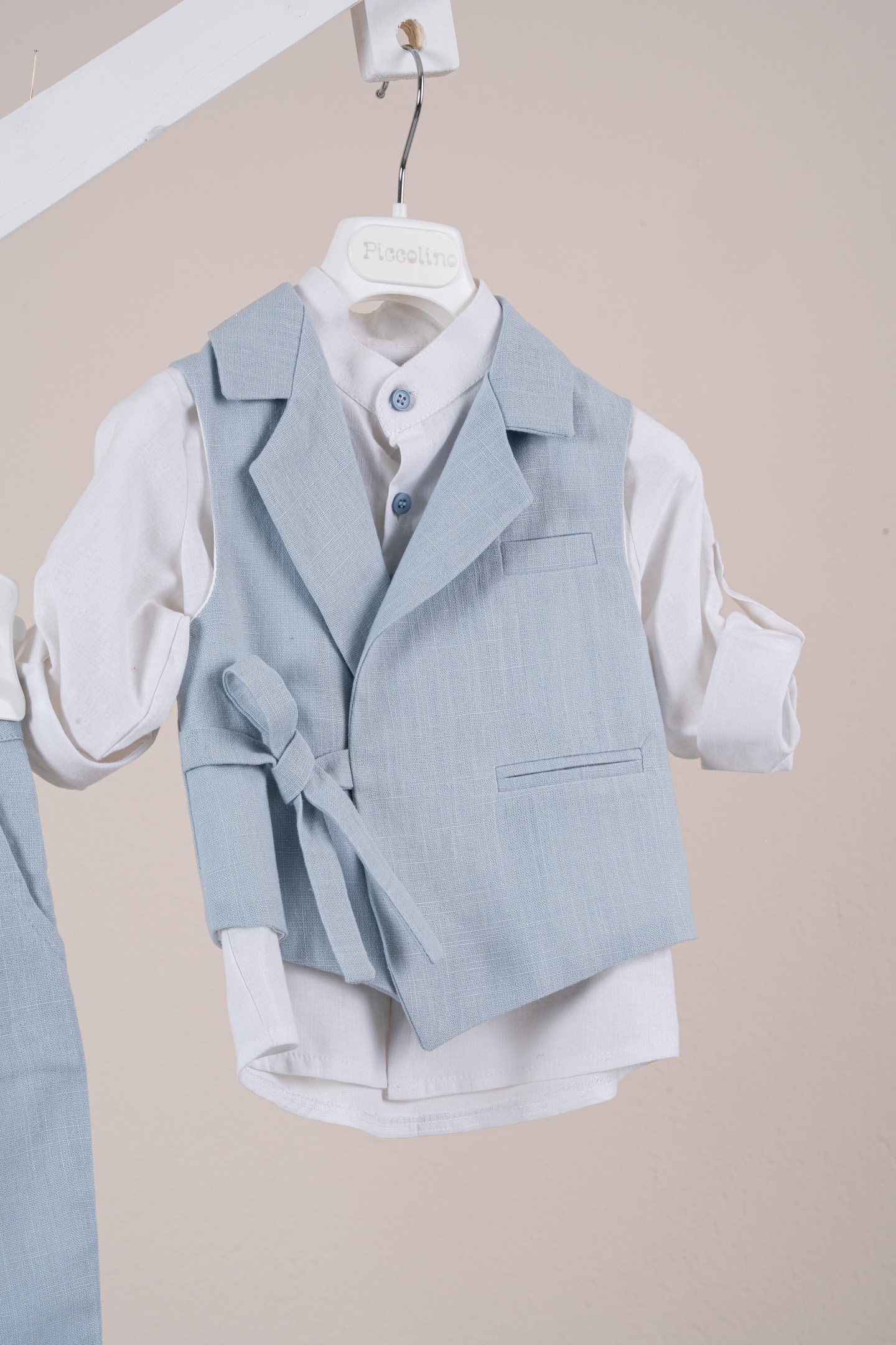 Βαπτιστικό κοστούμι Piccolino Fabio σε χρώμα Light Blue AG26S94 - Image 2