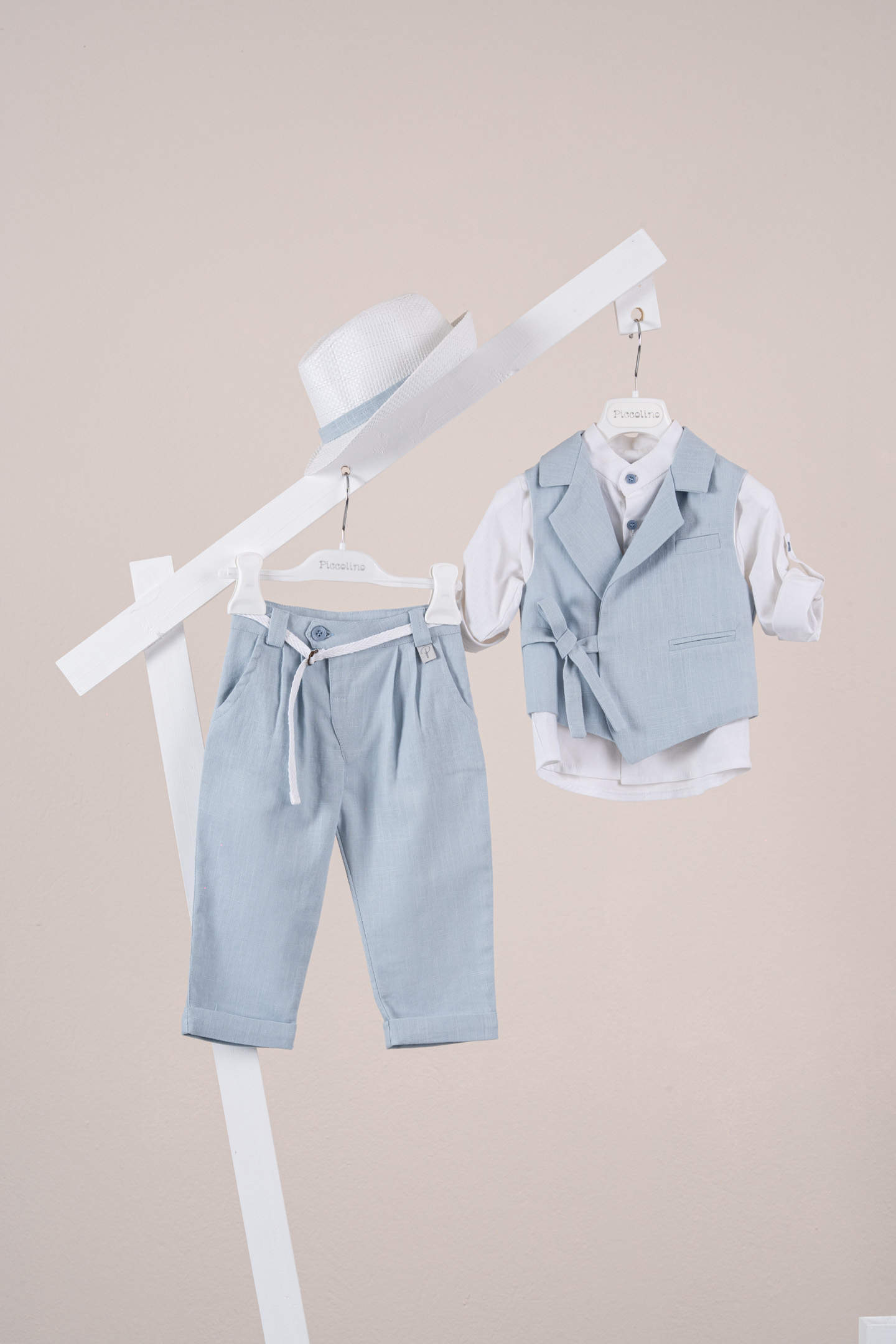 Βαπτιστικό κοστούμι Piccolino Fabio σε χρώμα Light Blue AG26S94