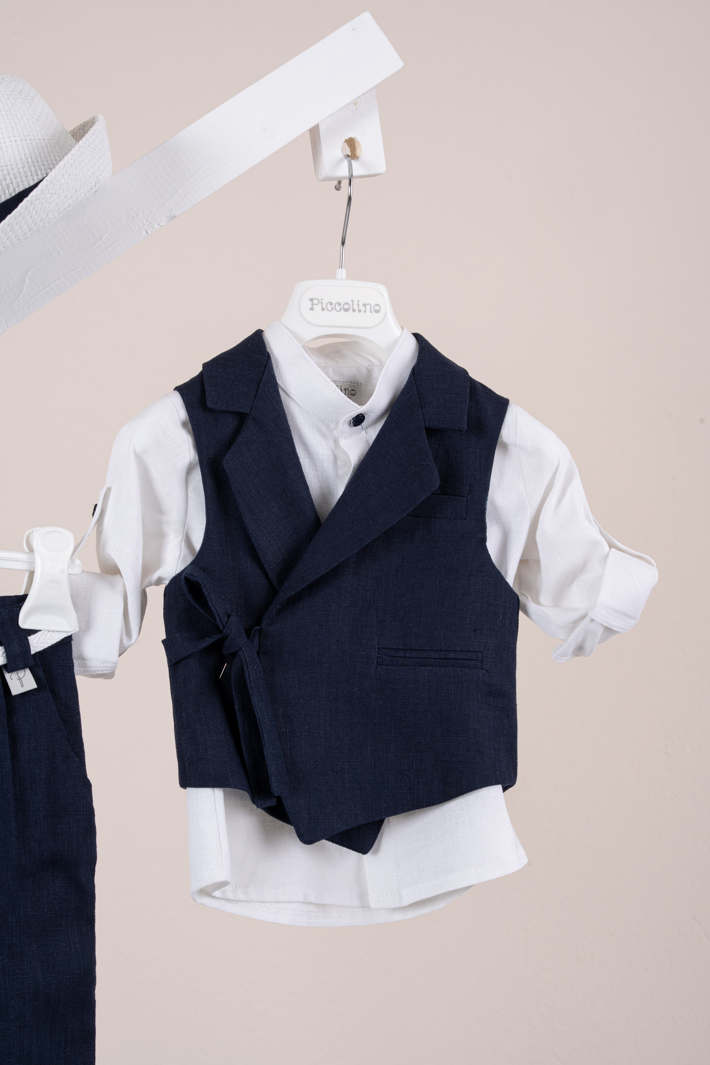 Βαπτιστικό κοστούμι Piccolino Fabio σε χρώμα Navy AG26S94 - Image 2