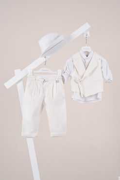 Βαπτιστικό κοστούμι Piccolino Fabio σε χρώμα Ivory AG26S94
