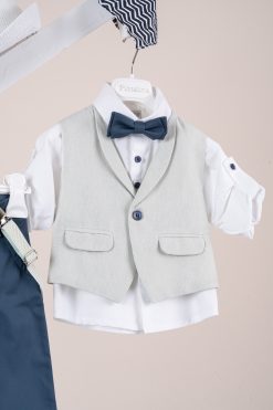 Alternative view of Βαπτιστικό κοστούμι Piccolino Nico σε χρώμα Cobalt AG26S96