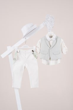 Βαπτιστικό κοστούμι Piccolino Nico σε χρώμα Ivory AG26S96