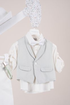 Alternative view of Βαπτιστικό κοστούμι Piccolino Nico σε χρώμα Ivory AG26S96