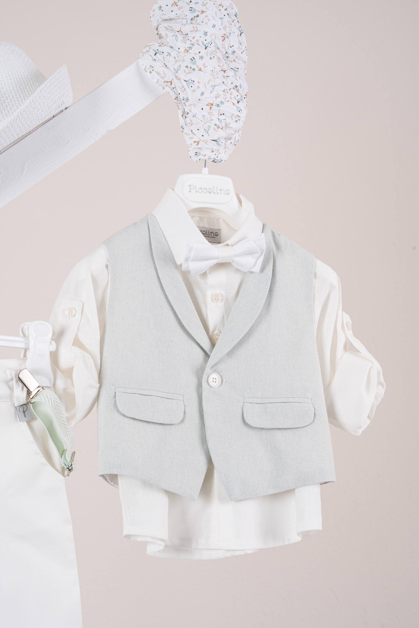 Βαπτιστικό κοστούμι Piccolino Nico σε χρώμα Ivory AG26S96 - Image 2