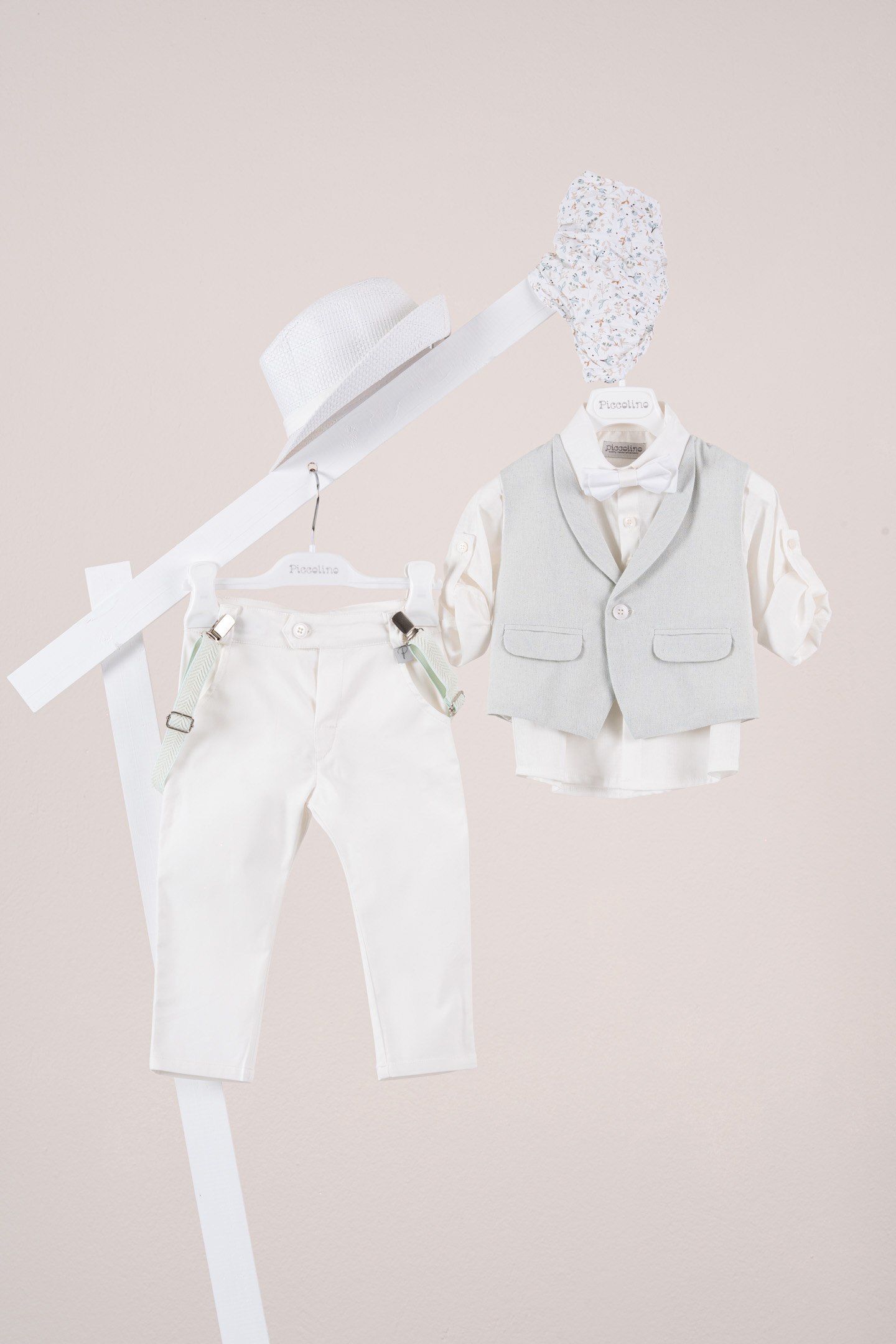 Βαπτιστικό κοστούμι Piccolino Nico σε χρώμα Ivory AG26S96