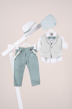 Βαπτιστικό κοστούμι Piccolino Nico σε χρώμα Mint AG26S96