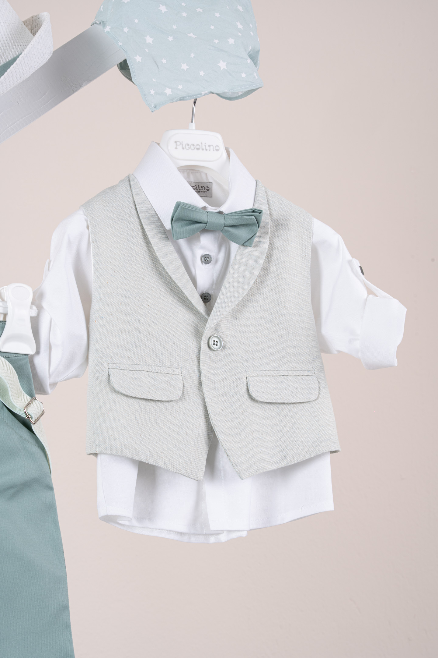 Βαπτιστικό κοστούμι Piccolino Nico σε χρώμα Mint AG26S96 - Image 2