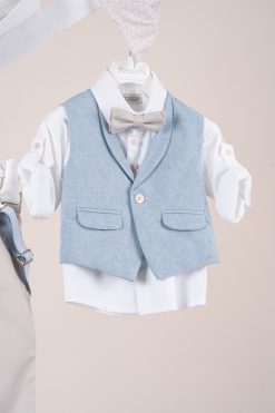 Alternative view of Βαπτιστικό κοστούμι Piccolino Nico σε χρώμα Sand AG26S96