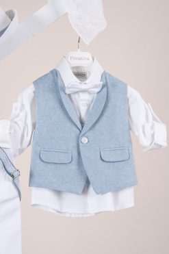 Alternative view of Βαπτιστικό κοστούμι Piccolino Nico σε χρώμα White AG26S96