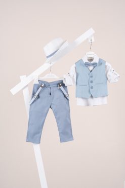 Βαπτιστικό κοστούμι Piccolino Stefano σε χρώμα Light Blue AG26S97