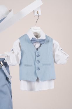 Alternative view of Βαπτιστικό κοστούμι Piccolino Stefano σε χρώμα Light Blue AG26S97