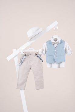 Βαπτιστικό κοστούμι Piccolino Stefano σε χρώμα Sand AG26S97