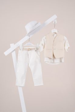Βαπτιστικό κοστούμι Piccolino Adriano σε χρώμα Ivory AG26S99