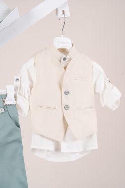 Alternative view of Βαπτιστικό κοστούμι Piccolino Adriano σε χρώμα Mint AG26S99