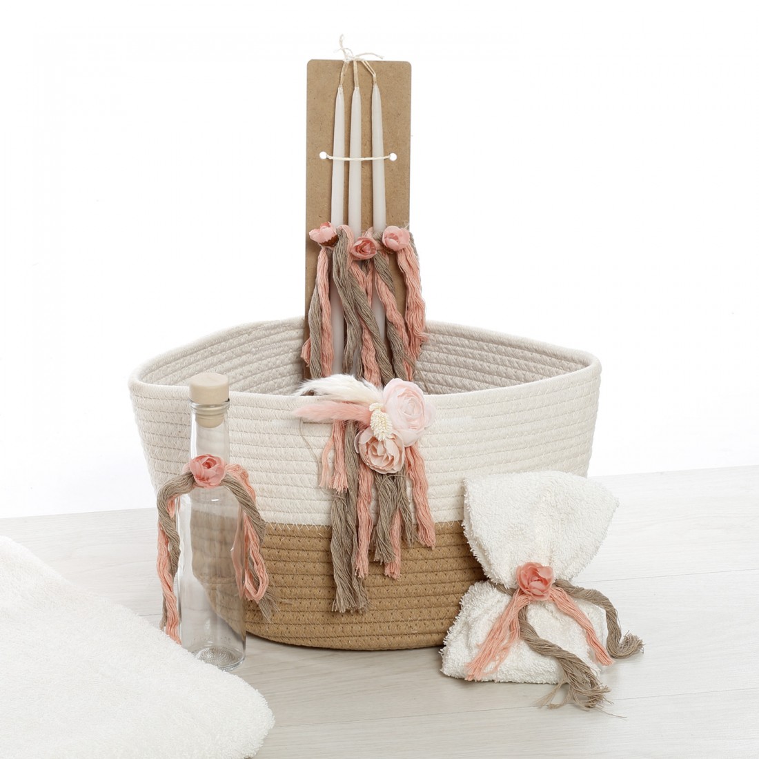 Σετ Βάπτισης Καλάθι "Pambas & Floral Elegance" 2641 - Image 2