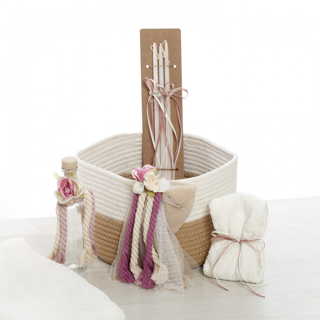 Σετ Βάπτισης Καλάθι "Macrame Rainbow Collection" 2611 - Image 3