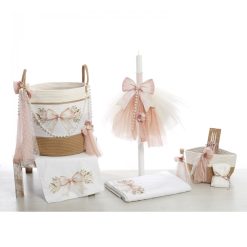 Σετ Βάπτισης Καλάθι Rope "Boho Chic Elegance" Φιόγκος 2635