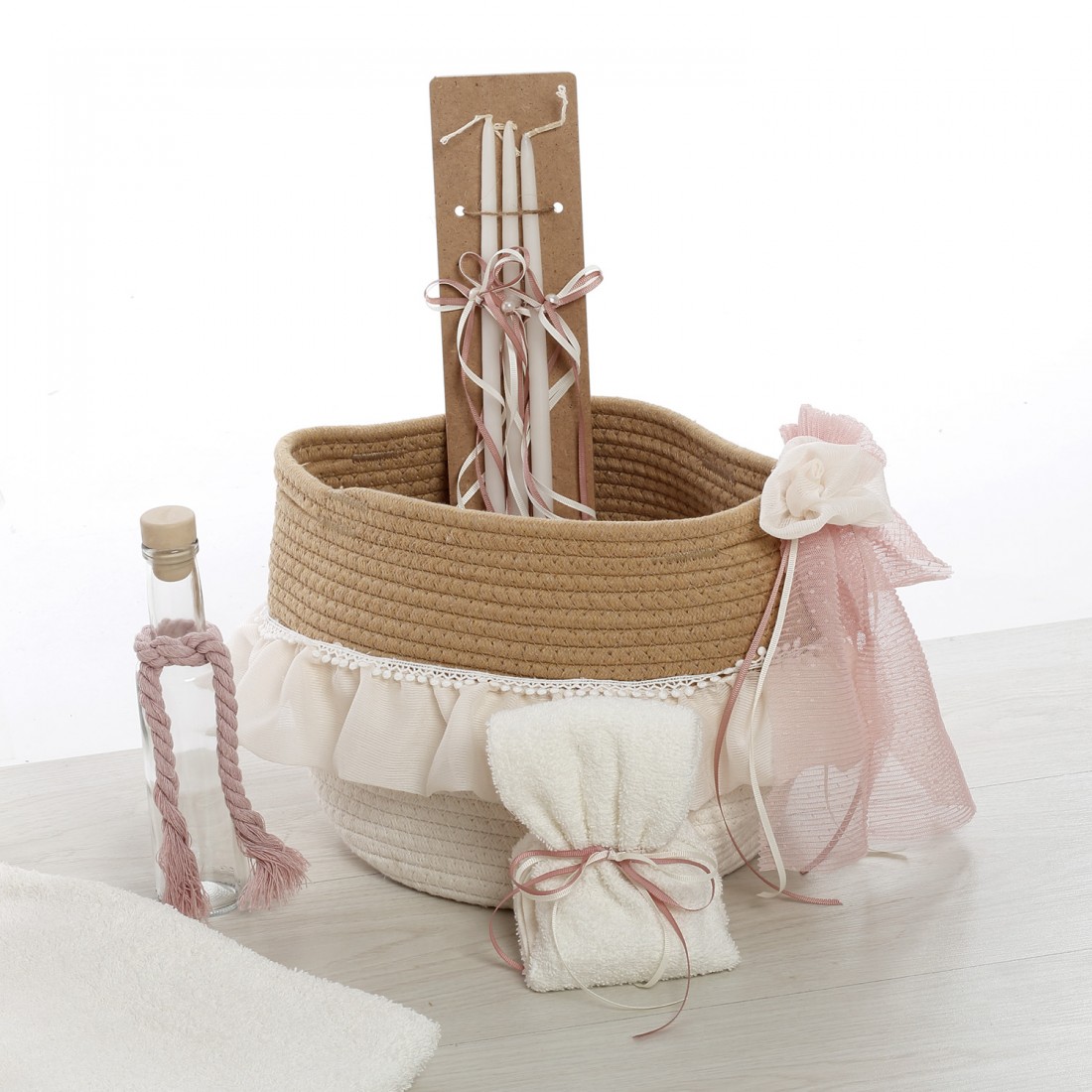 Σετ Βάπτισης Καλάθι "Rustic Romance Collection" 2609 - Image 3