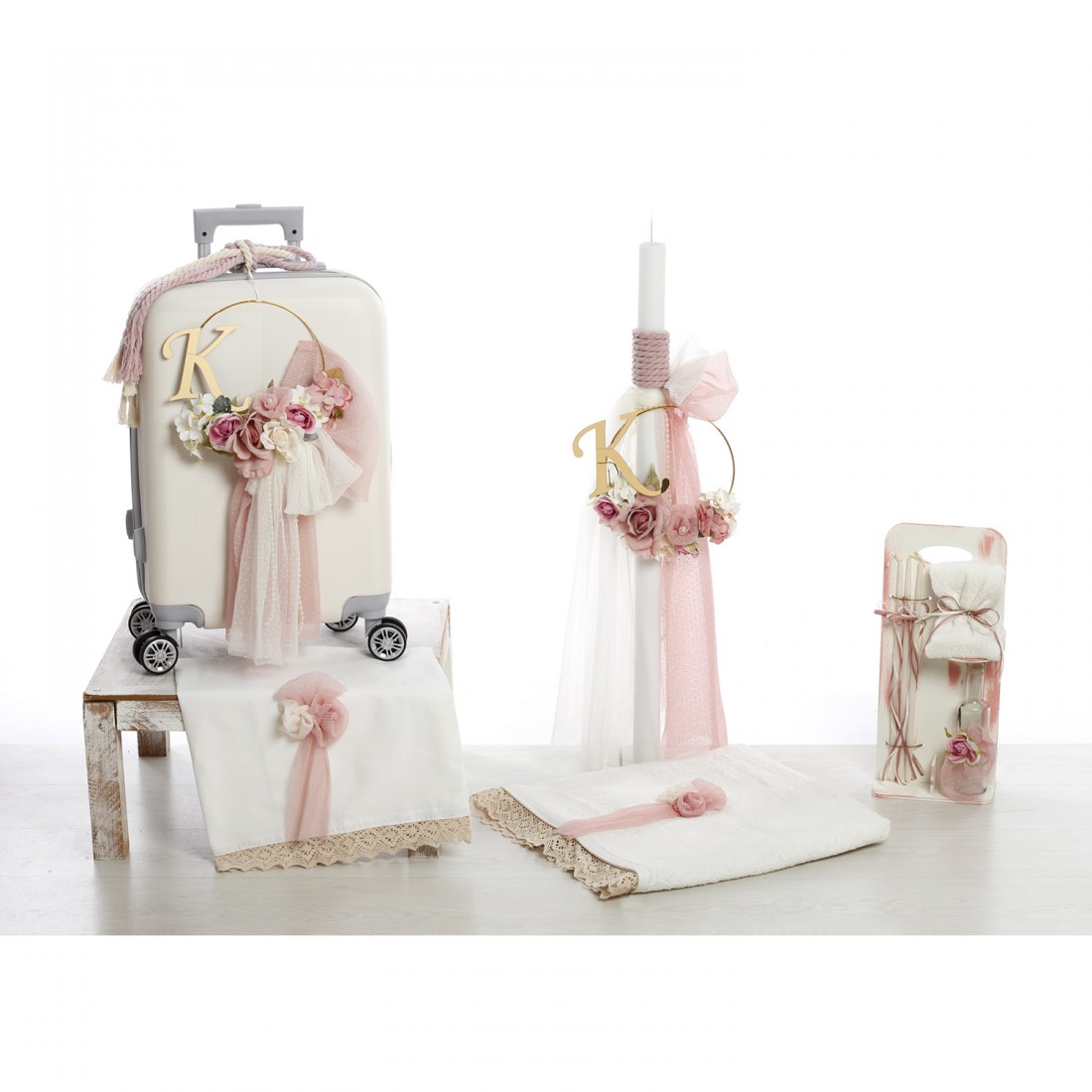 Σετ Βάπτισης Τρόλεϊ "Romantic Floral Collection" 2607