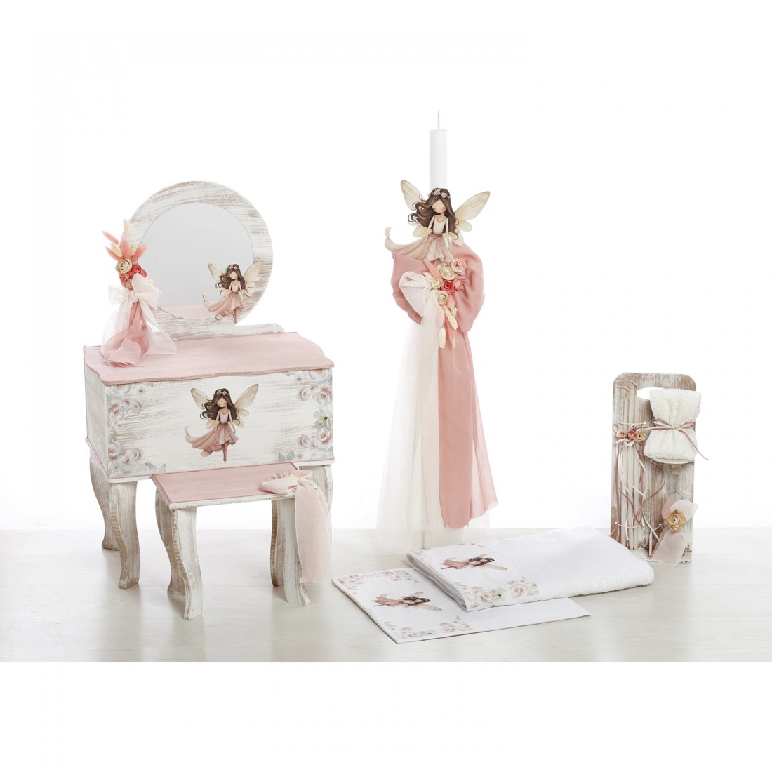 Σετ Βάπτισης Μπουντουάρ "Boho Rose Fairy Tale" 2623