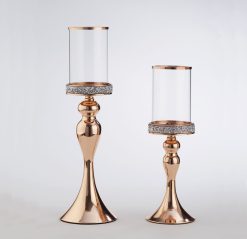 Σετ επιτραπέζια κηροπήγια σε χρυσό χρώμα HM-2353