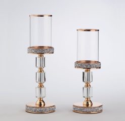 Σετ επιτραπέζια κηροπήγια σε χρυσό χρώμα HM-2358