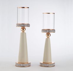 Σετ επιτραπέζια κηροπήγια σε χρυσό χρώμα HM-2361