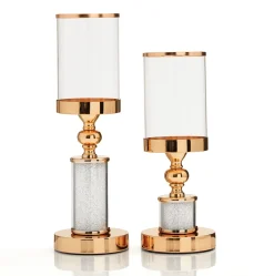 Σετ επιτραπέζια κηροπήγια σε χρυσό χρώμα HM-2510