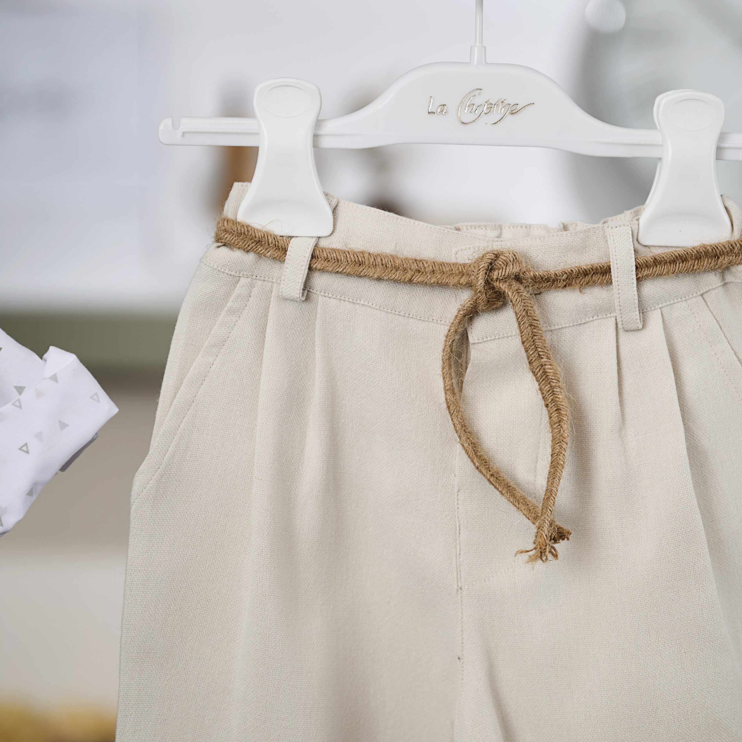 Βαπτιστικό Σετ Αγόρι La Christine 26A505 Λαδί-Εκρού με Ασύμμετρο Γιλέκο - Image 3