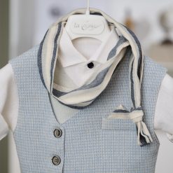 Alternative view of Βαπτιστικό Σετ Αγόρι La Christine 26A517 Γαλάζιο-Λευκό με Τιράντες