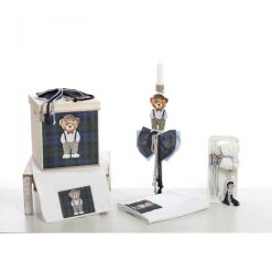 Σετ Βάπτισης Κουτί "Royal Plaid Collection" με Αρκουδάκι 2622