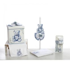 Σετ Βάπτισης Κουτί Αρκουδάκι  "Vintage Blue Bear Collection" 2627