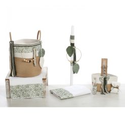 Σετ Βάπτισης Καλάθι Rope "Green Macrame Dreams" 2628