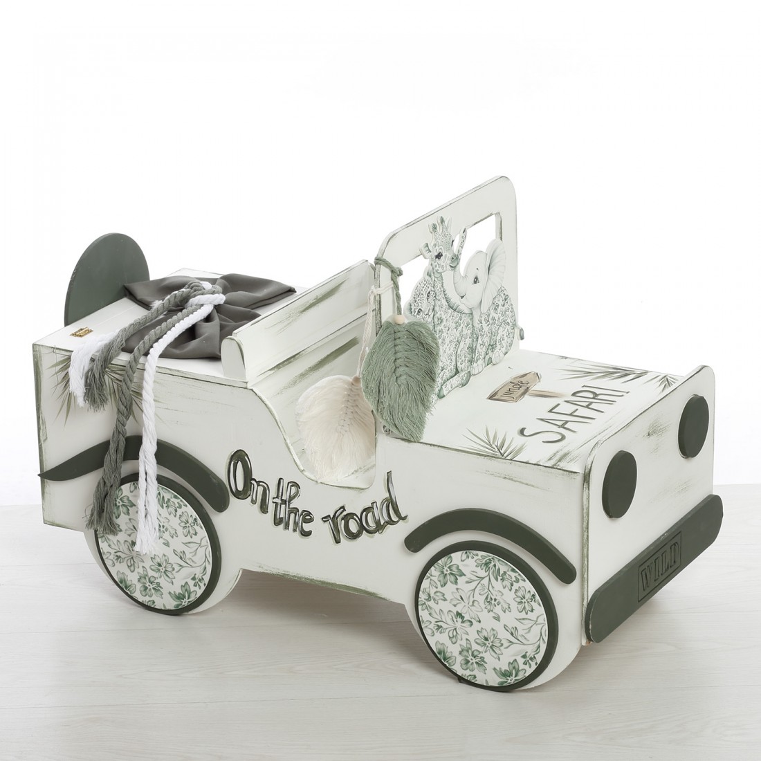 Σετ Βάπτισης Ξύλινο Αυτοκίνητο Safari jeep "Vintage Safari Explorer" 2631 - Image 4