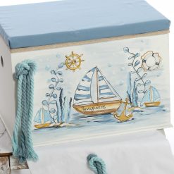 Alternative view of Σετ Βάπτισης Κουτί-Θρανίο "Watercolor Sailing Adventure" Ναυτικό  Ζωγραφιστό 2603