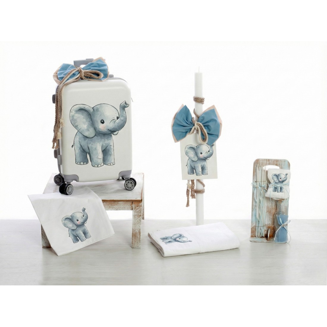 Σετ Βάπτισης Τρόλεϊ Ελεφαντάκι "Watercolor Elephant" 26204