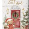 Προσκλητήριο βάπτισης με θέμα Christmas Bears TS1985 - Image 2