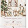 Προσκλητήριο βάπτισης με θέμα  Christmas Penguins TS 1986 - Image 3