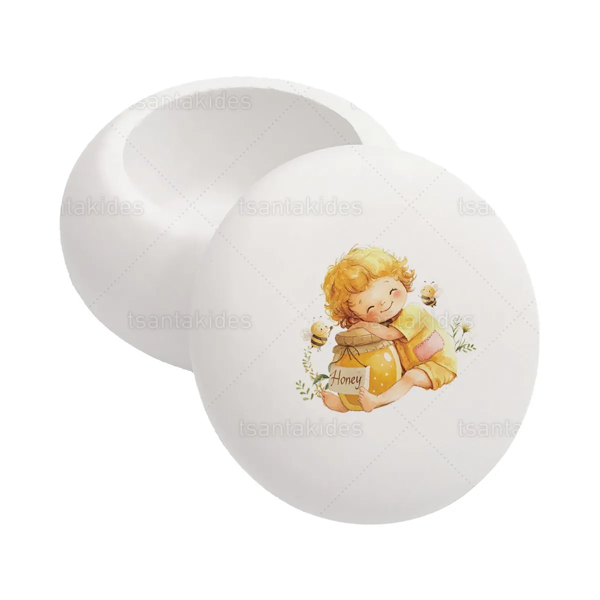 Μπομπονιέρα Βάπτισης Macaron με θέμα Cute Little Bees TS1068M