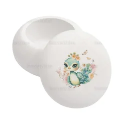 Μπομπονιέρα Βάπτισης Macaron με θέμα Cute Peacock TS1088M