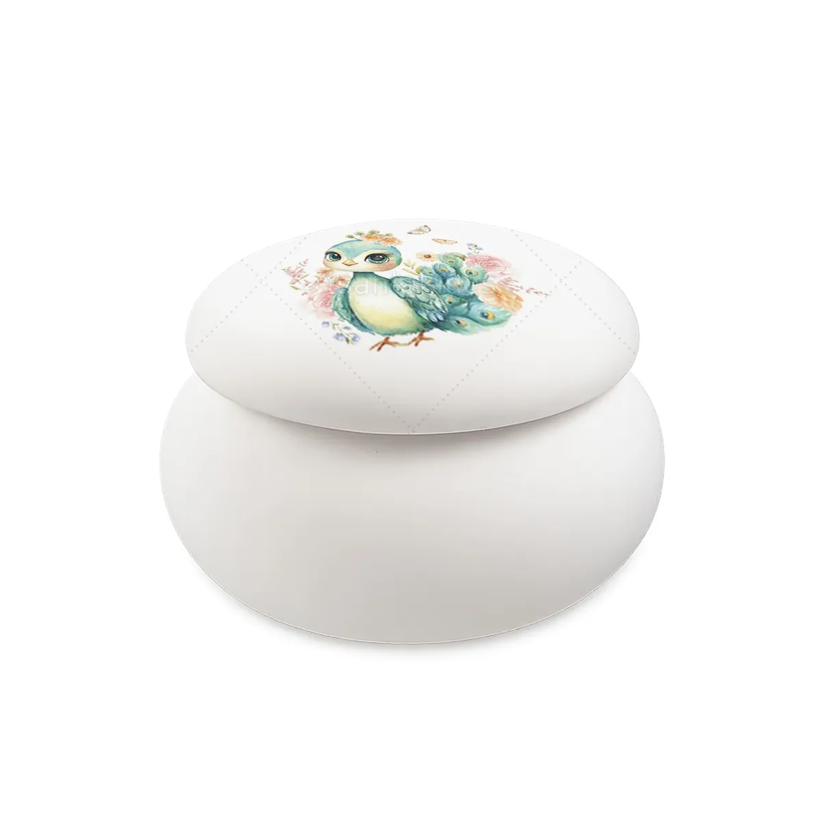 Μπομπονιέρα Βάπτισης Macaron με θέμα Cute Peacock TS1088M - Image 2