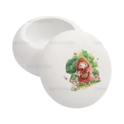 Μπομπονιέρα Βάπτισης Macaron με θέμα Little Red Riding Hood TS943M