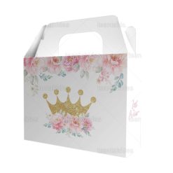 Κουτί LUNCHBOX βάπτισης με θέμα floral TS187L