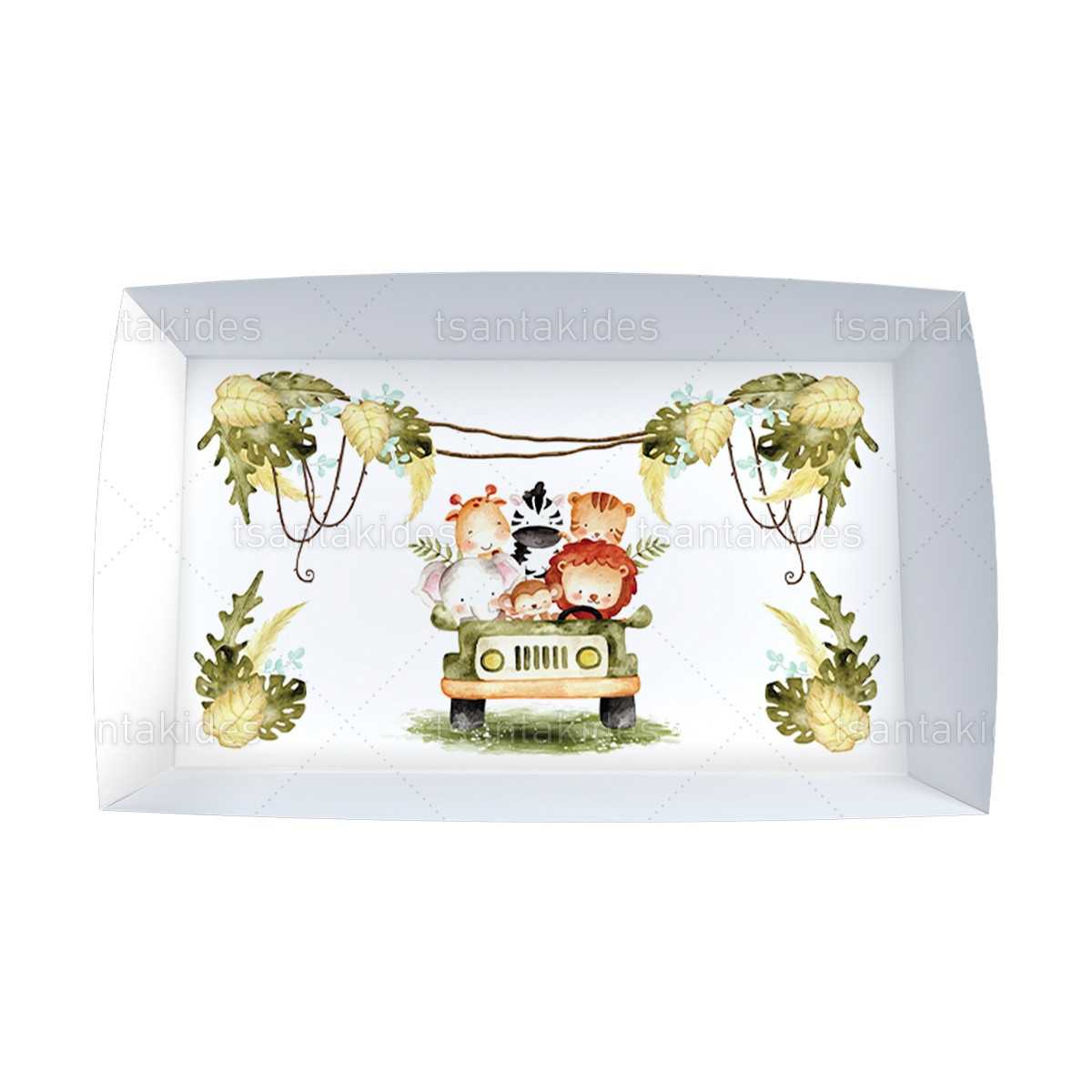 Πιατάκι Βάπτισης με θέμα Safari Animals TS422π
